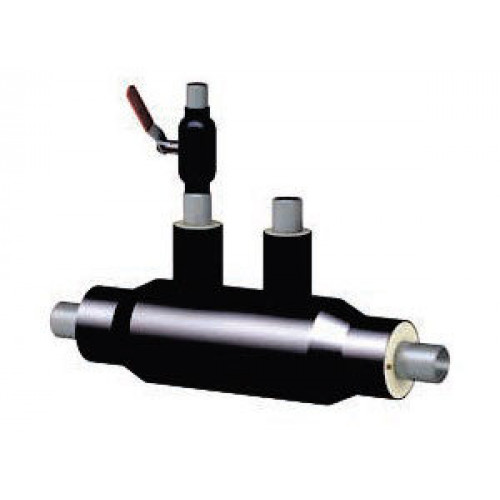 Кран шаровой с воздушником ППУ ОЦ тип 2 Ст20 LD 25х25х3х1900 мм ГОСТ 8732-78